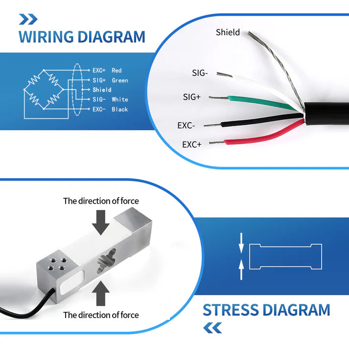Beam Type Load Cell Scale Sensor Range 100-350KG -150mm*40mm*35mm
