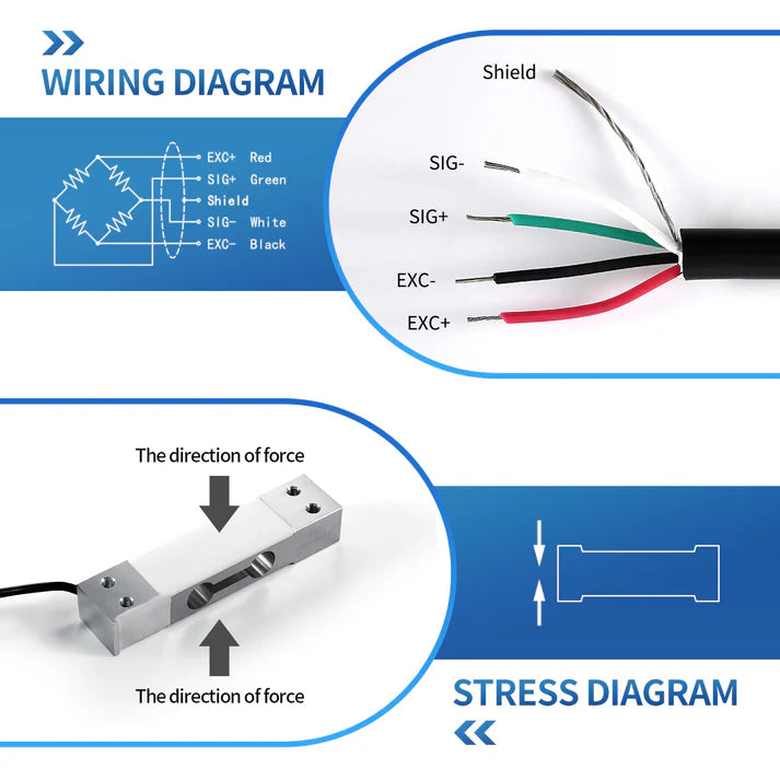 Beam Type Load Cell Scale Sensor Range 6-80KG 130mm*30mm*22mm - A6L1