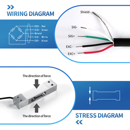 Beam Type Load Cell Scale Sensor Range 6-80KG 130mm*30mm*22mm - A6L1